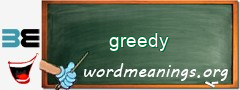 WordMeaning blackboard for greedy